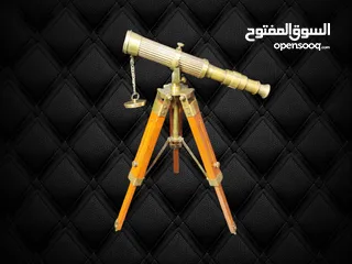  4 منظار نحاس مع قواعد خشبيه