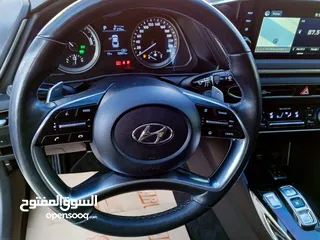  20 SONATA HYBRID 2020 ابيض لؤلؤي كوري  عداد 32 الف كيلو