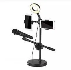  4 MOBILE PHONE STAND LIVE VOICE PROFESSIONAL حامل هاتف محمول مع رينج لايت 