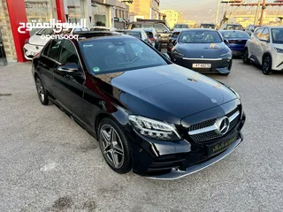  4 مرسيدس C200 AMG كت فتحة اسود 2019 بحالة الزيرو وارد المانيا مميزة