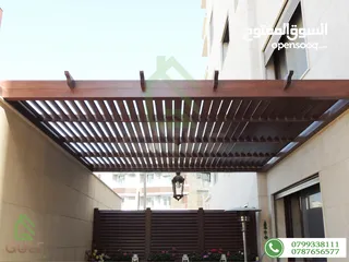  3 مظلات ابواب درابزين سيكوريت ماتورات حدائق تصميم بيرجولا غرف مغلقة المنيوم خشابي pergola خشب حديد