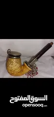  1 اسوار فضة عيار 800 برطاني سنة الصنع 1905  غليون فضة و عاج محفور