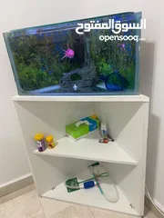  1 Triangle Aquarium Set with Storage stand
