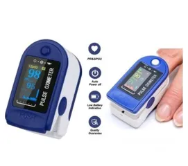  3 جهاز OXIMETER  لقياس نبض القلب ونسبه الاكسجين بالاصبع/ جهاز لقياس الضغط جديد بالكرتون