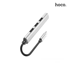  4 Hoco HB26 4 IN 1 Type-c To USB  تحويلة من تايب سي لا 4 مداخل 4 مداخل usb بتزبط للماك بوك و الايباد.