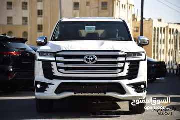  3 تويوتا لاندكروز VX 2024 لون ابيض عداد زيرو كفالة الشركة