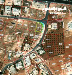  1 قطعة أرض بأفضل مواقع جنوب عمان منطقة العبدلية على شارعين للبيع