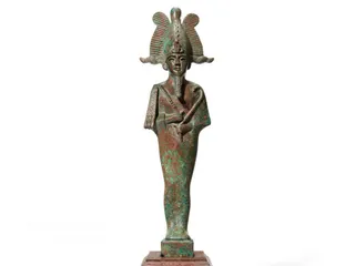  1 تمثال برونزي مصري كبير لأوزوريس