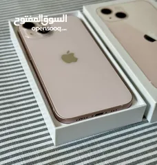  2 iPhone 13 pink 128GB used like new  250JD