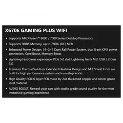  7 Msi X670E Gaming Plus Wifi Gaming Motherboard - مذربورج جيمينج من ام اس اي !
