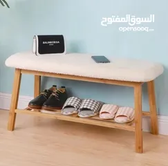  5 مقعد الأحذية الخيزران والكتان – لمسة فخامة عند باب بيتك!   قطعة أنيقة تجمع راحة الجلوس + تخزي