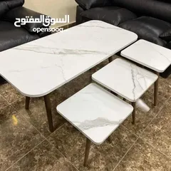  19 طاولات وسط وسيرفس متوفره  بعدة أشكال متنوعه منها مدور ومستطيل ومربع واحجام مختلفه وعده قياسات