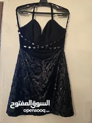 3 فستان سهرة قصير شبه جديد نظيف نظيف مش مستخدم هلبة