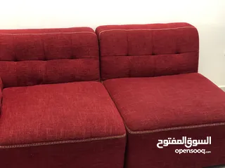  6 Extremely comfortable pair of red sofa for sale 50 OMR ONLY