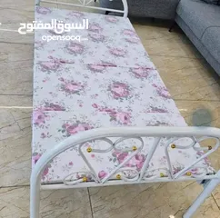  6 جديد وفرنا سرير حديد قابل للطي ومريح   سرير حديد ابيض قابل للطي    تصميم عملي وعصري