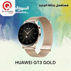  1 HUAWEI GT3 GOLD (42M) USED /// ساعة هواوي جي تي 3 لون ذهبي مقاس 42