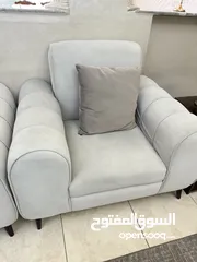  6 طقم كنب خشب زان  سبعة مقاعد ، إسفنج دانلوب