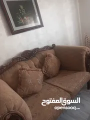  1 طقم كنب خشب زان