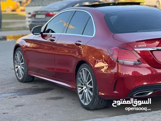  8 C300 2018 احمر كلش نضيفه