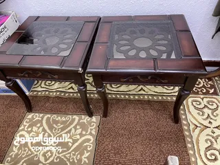  1 طاولات خشب طقم درج وطقم التاني زان