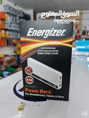  8 Energizer power bank 10000mah UE10054 بور بانك باللونين الأبيض والأسود