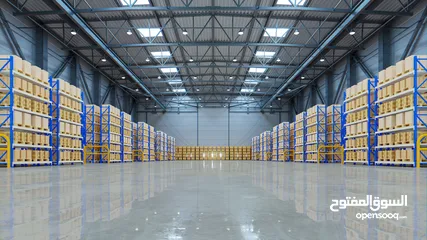  12 للايجار مخزن  مساحة 4000 م  بميناء عبدالله - Warehouse for Rent: Food Storage Facility, 4000 sqm