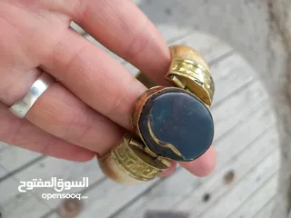  3 سواره نسائي. نحاس وحجر عقيق