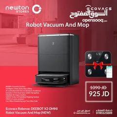  1 روبوت المكنسة الكهربائية والممسحة روبوفاك ديبوت X2 أومني من إيكوفاكس من نيوتن ستورز nw10474