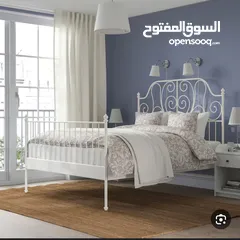  4 سرير ابيض خشب  حديد