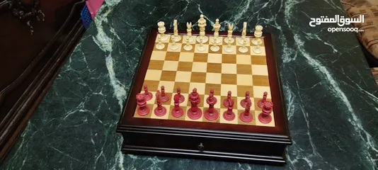  18 شطرنج تحفة ديكور من الخشب الفاخر