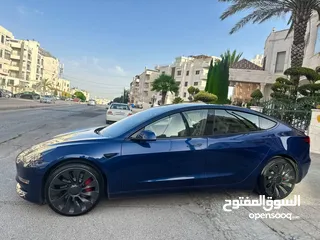  13 Tesla Model 3 Performance 2022  جمرك اليوم ترخيص وتأمين سنه كامله
