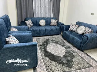  6 طقم كنب بلون شرحات 7 مقاعد عرض بسعر الجملة