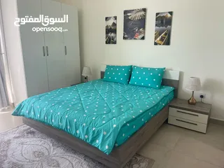  1 لليجار شقه غرفه وصاله مفروشه فرش فندقي في الفرجان Flat for rent in furjan 1bhk with 2 washroom