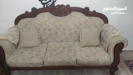  1 طقم كنب زان