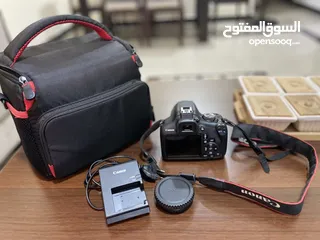  3 كاميرا كانون 2000D  بحالة الوكالة استخدام بسيط جداً للبيع بسعر مغري