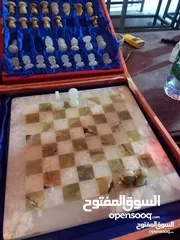 4 شطرنج رخام أنتيكا قديمة جداً بحالة الوكالة