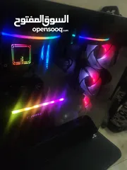  4 pc gaming and designer  with intel i9 مع 2نظام تبريد مائي وهوائي  و مساحة تخزين 1500 جيجا