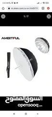  4 Deep parabolic umbrella black and silver 130cm