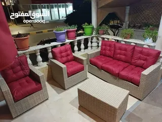  26 طقم راتان 5 مقاعد 125د شامل توصيل داخل عمان  يتوفر أطقم رتان سباعي  يتوفر جميع الالوان  راتان بيور