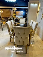  3 طاولات سفره فخمه مميزه مصنوعه من خشب زان والاتيه كفاله 3 سنوات