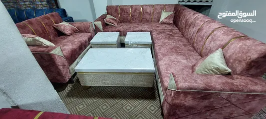  3 اطقم كنب كورنر جديد عدة الوان