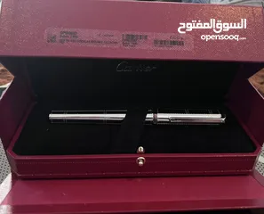  1 2 x Cartier Real, Genuine Pens. 1 x Silver & 1 Black & Gold Ballpoint Screw-tops - FROM US NYC