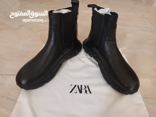  12 ZARA BLACK ANKLE BOOTS 2024 NEW.