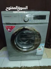  1 غسالة دايودايركت سلفر8كيلو1400كيلو انفينتر موفرة الماء والكهرباء بحاله ممتازه جدا للبيع استخدام بسيط