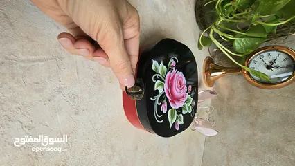  2 Jewelry decorative wood box with hand painting