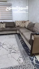  10 طقم كورنر و جلسة تفصيل شبه الجديد / اباجورات ثقيلة مقاس200*160 تركي ثقيل / طاولة شاشة ، برواز زجاج