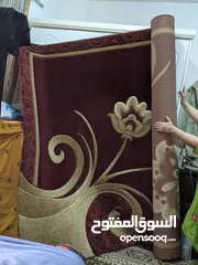  1 سجاده تركي جديده لون بيج بعنابي