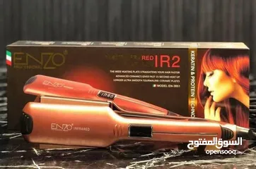  3 ستريت الشعر ENZO حراره 1080 كاوي شعر مملس الشعر اينزو ستريتر يجعل شعرك كالحرير العنايه بالشعر صالون