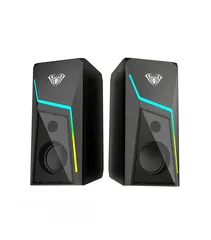  2 سماعات كمبيوتر جيمنغ  مضيئة مميزة  Aula Speaker N-521 Gaming RGB Lights OG