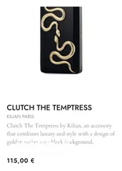  19 حقيبة كلاتش من ماركة كيليان ذا تمبتريس سوداء وراقيه ،Black Clutch The Temptress by Kilian